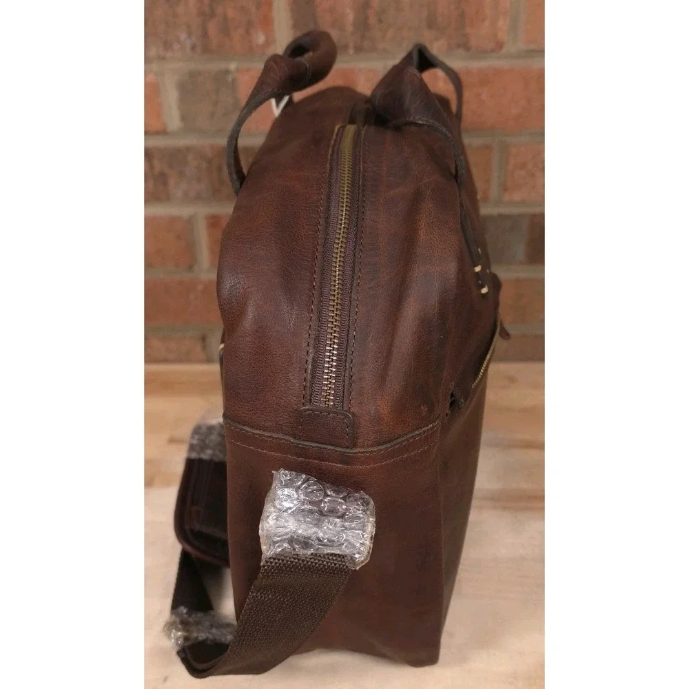 Buffalo Jackson Trading Co. Walker Leather‎ Duffle Bag Vintage Oak